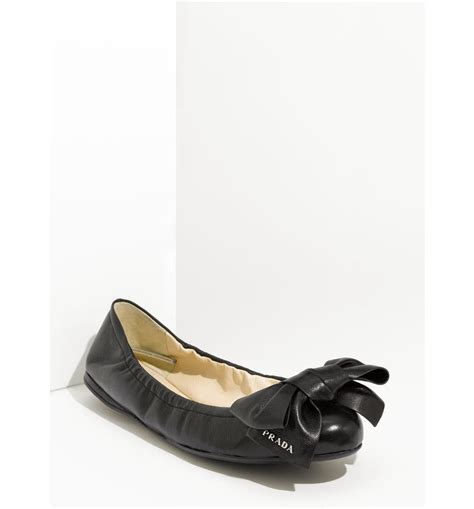 prada bow flats nordstrom|prada ballerina flats.